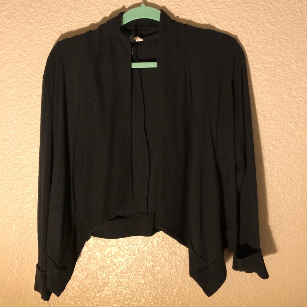 Black Open Flowy Cardigan